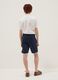 Boys&rsquo; blue linen and cotton blend regular-fit shorts_1