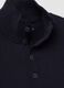 Blue cotton and cashmere blend polo jumper_5