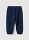 Girl's Blue Cotton Jogger Trousers with Regular Fit_1