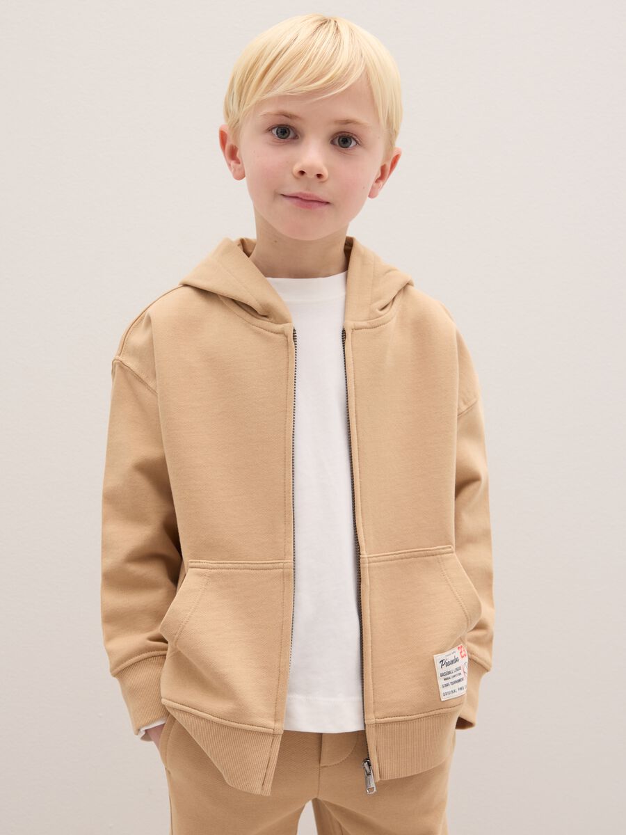 Kinder-Sweatshirt aus beige Baumwolle mit regulärer Passform_0