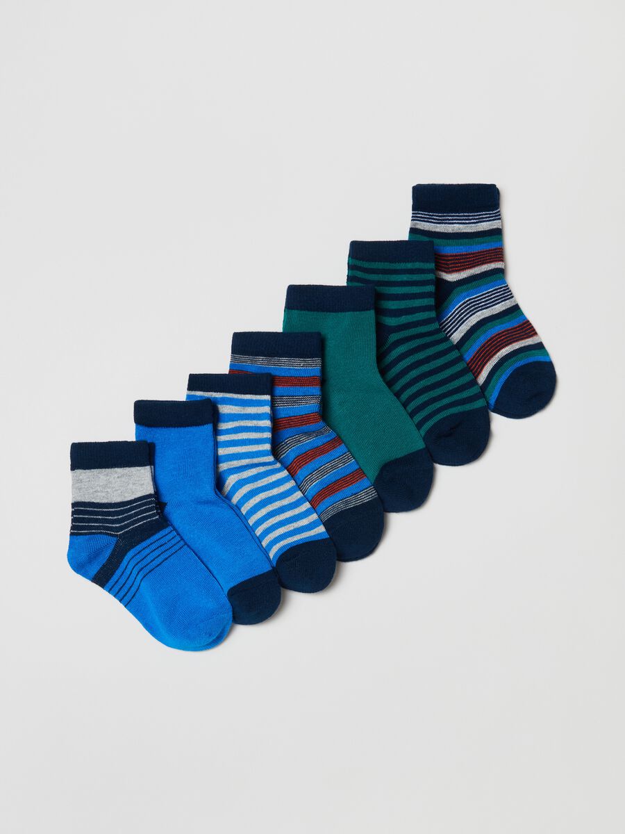 Multi-pack short striped socks_0