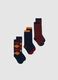 Kids' long socks tripack in multicolour cotton blend_0