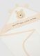 White organic cotton-blend hooded baby towel with Winnie the Pooh theme_2