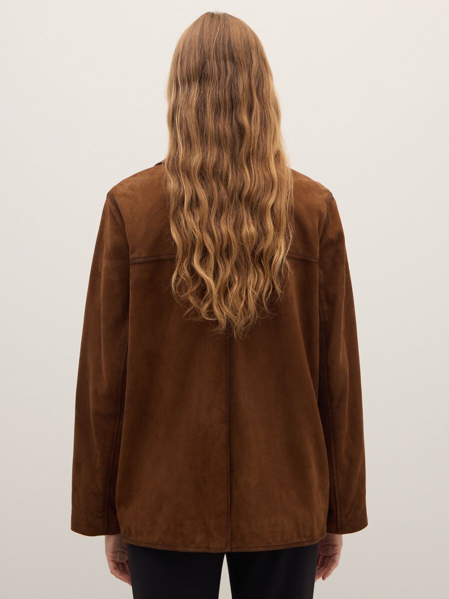 Brown Genuine Leather Blazer_2