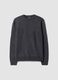 Grey crew-neck knit jersey jumper, regular fit_0