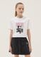 White organic cotton printed T-shirt_0
