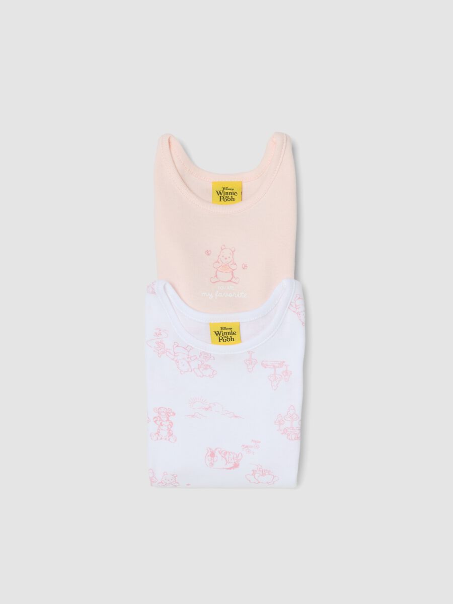 Bipack of multicolour pure cotton bodysuits for baby girls with Winnie-The-Pooh_2