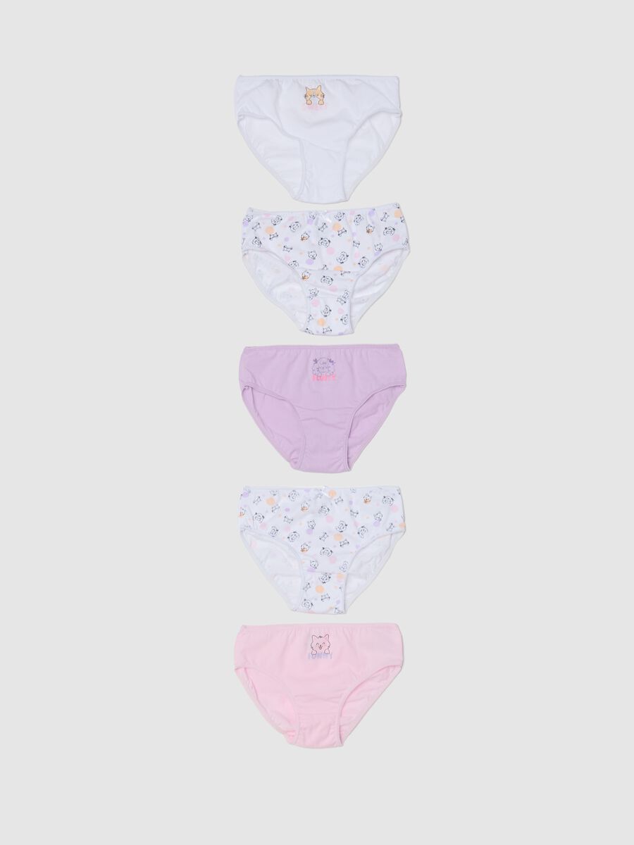 Multipack of comfortable multicolor pure cotton panties for girls_0