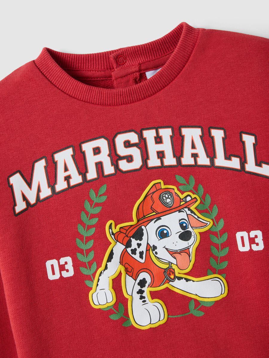 Felpa in puro cotone rossa regular fit per bimbo di Paw Patrowl_2