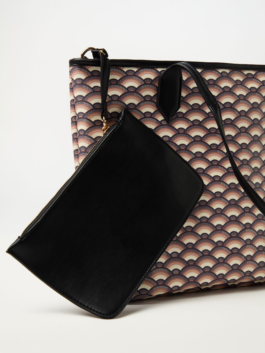 Shopping bag with geometric print_1