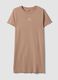Camicia da notte beige in puro cotone organico con orli arricciati_4