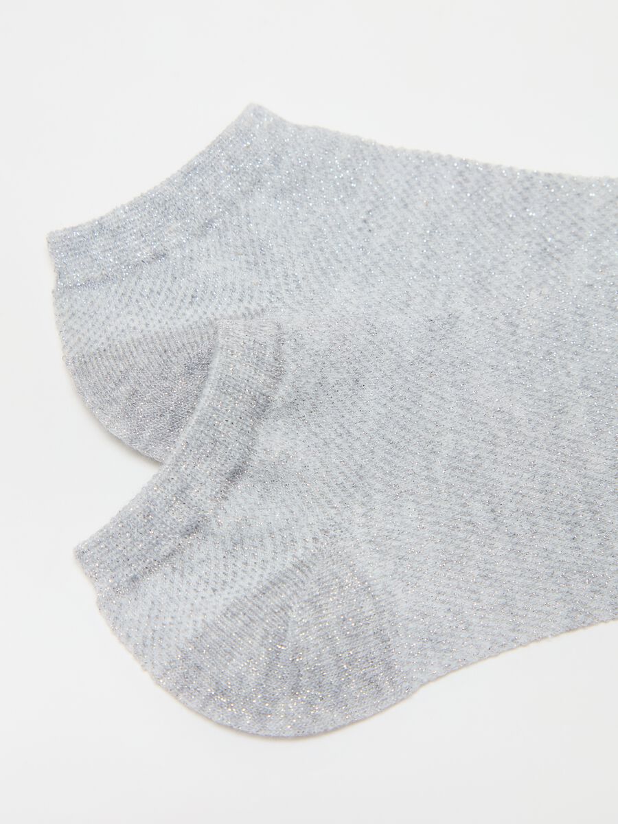 Pack tres calcetines invisibles de algodón orgánico con lurex_2