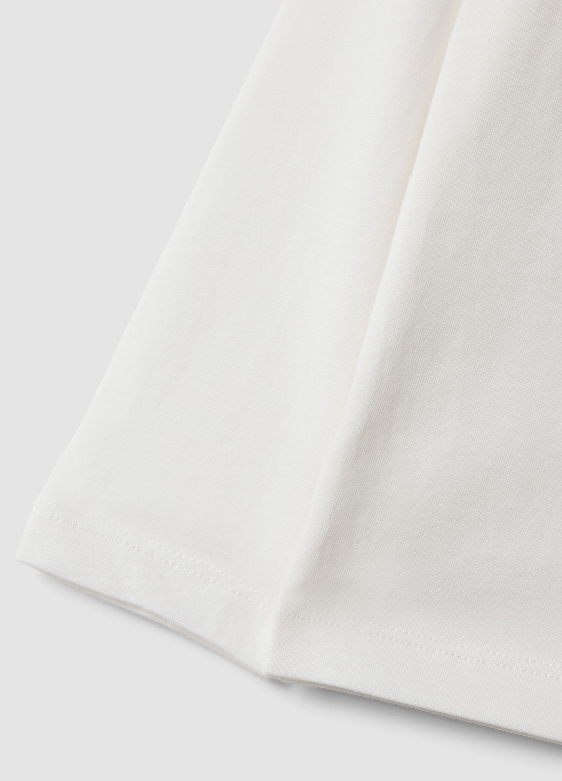 Wei&szlig;es Oversize-T-Shirt aus reiner Baumwolle mit Skate-Print f&uuml;r Jungen