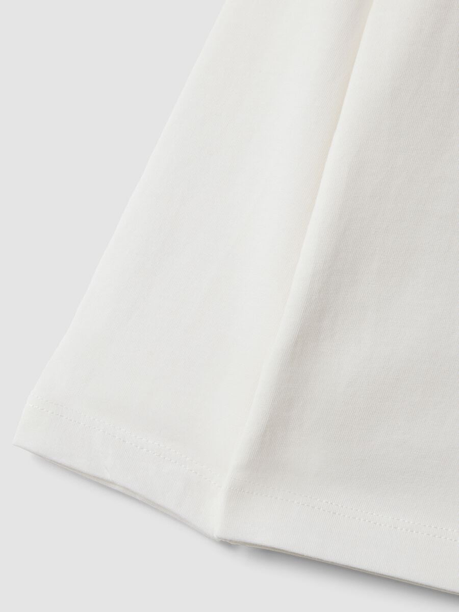 Wei&szlig;es Oversize-T-Shirt aus reiner Baumwolle mit Skate-Print f&uuml;r Jungen_3