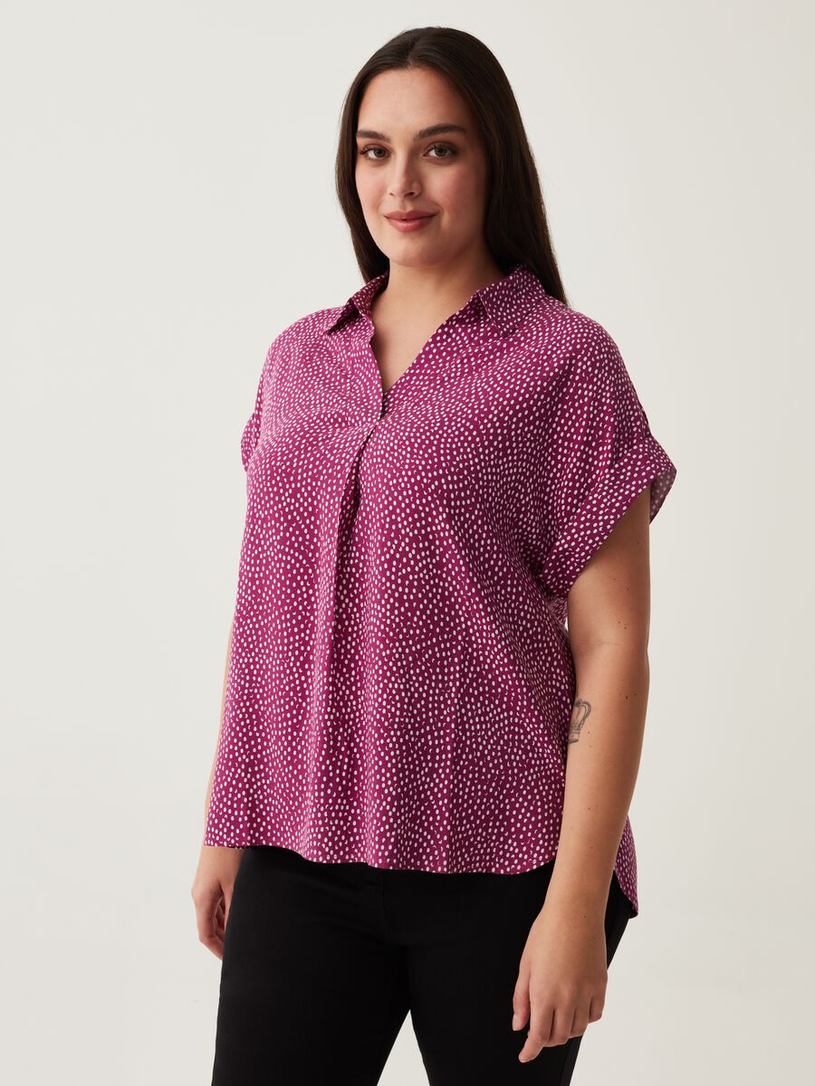 Curvy blouse in viscose with pattern_1