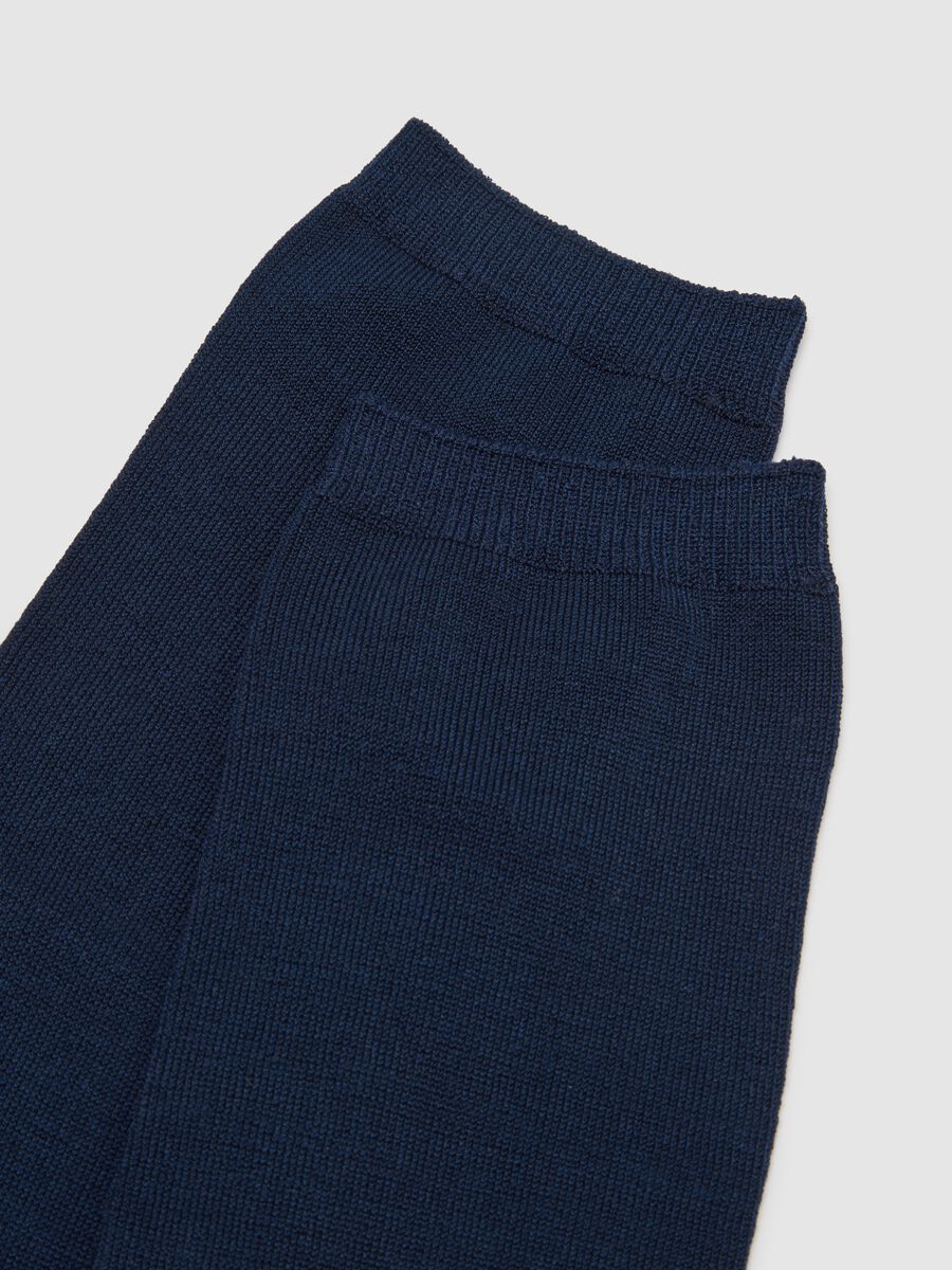 Doppelpack blaue Regular-Fit-Kurzsocken aus Stretch-Baumwolle_2