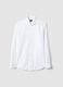 White pure cotton slim fit shirt_0