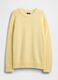 Yellow crew neck jumper in pure cotton regular fit_3