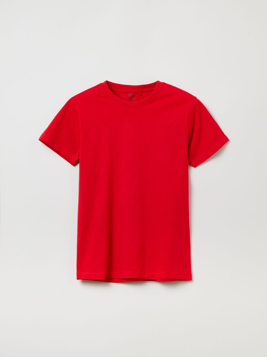 Camiseta cuello redondo Fitness de algodón_0