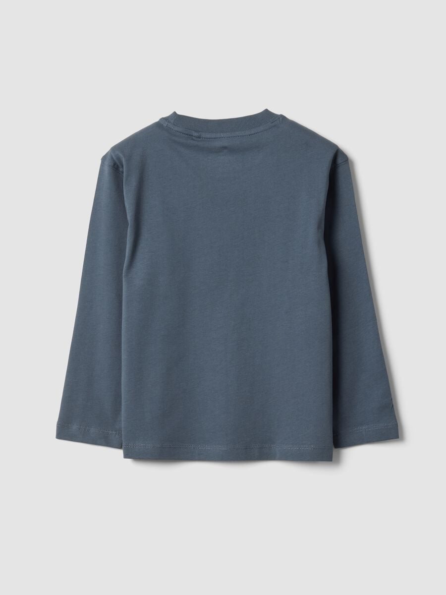 Graues Oversize-T-Shirt aus reiner Baumwolle mit Skate-Print f&uuml;r Jungen_1