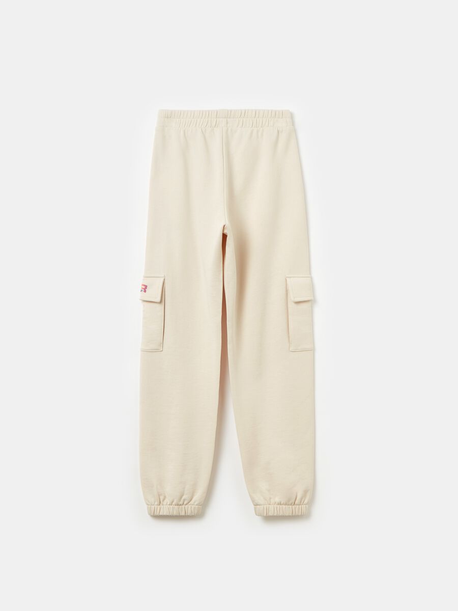 Cargo joggers with elasticated edging_1