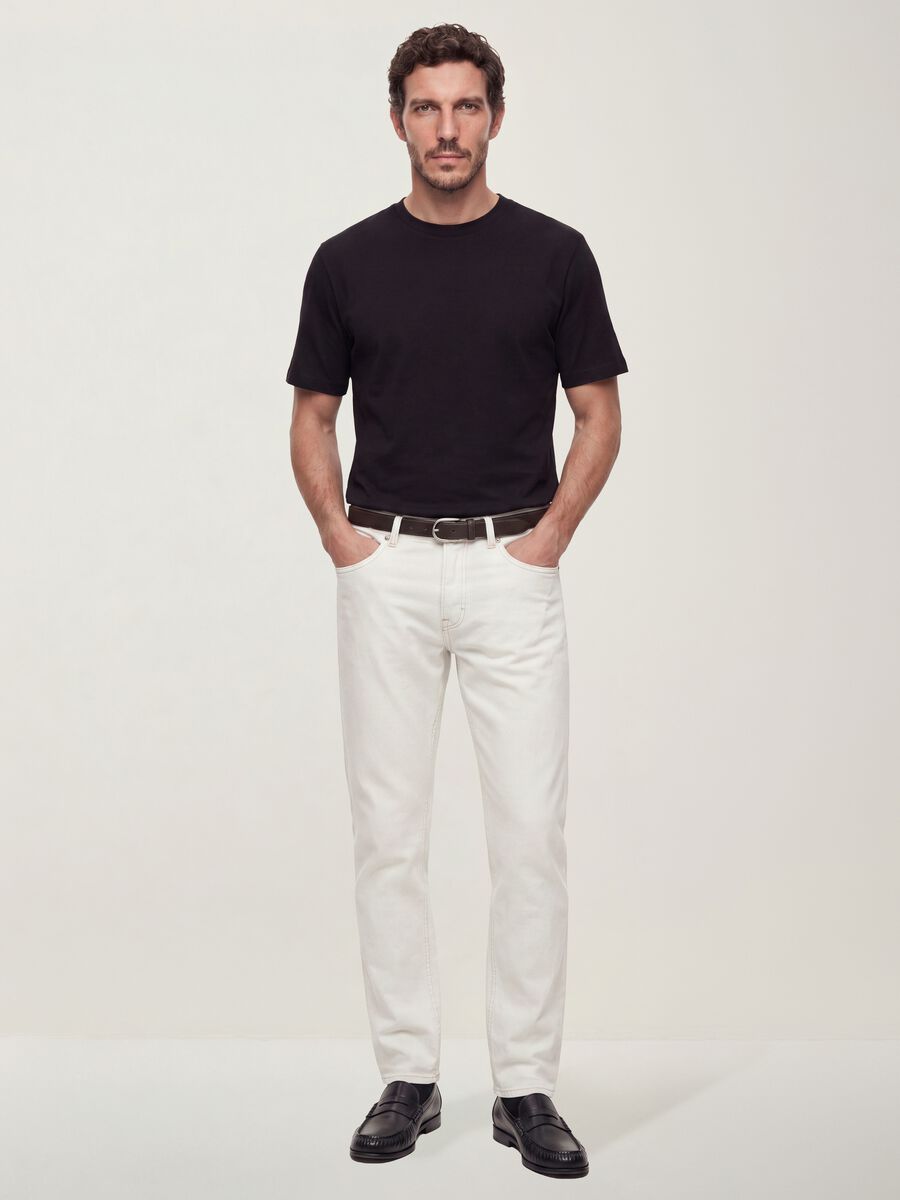 Wei&szlig;e Slim-Fit-Jeans aus Stretch-Baumwolle_0