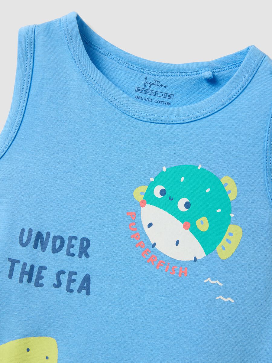 Pigiama in puro cotone multicolor da neonato regular fit con stampe_2