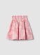 Girls&rsquo; pure cotton ruffle skirt with pink stripes_1