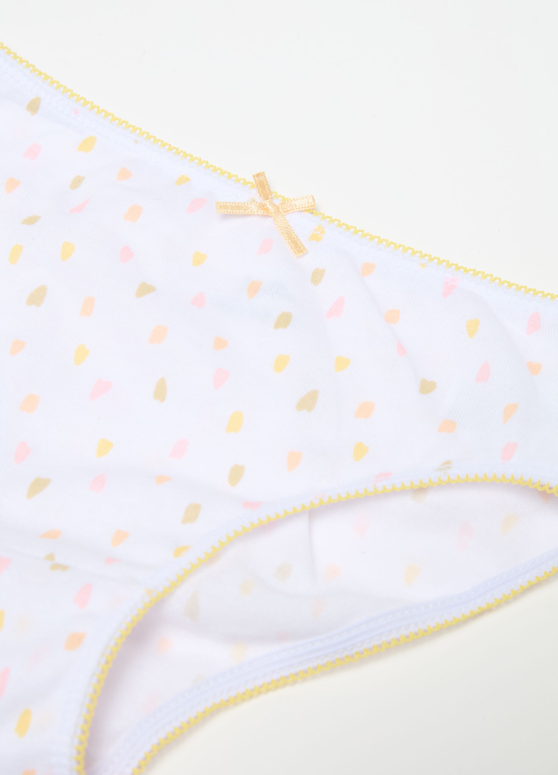 Three-pack briefs in organic cotton with bow