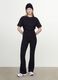 Black oversized pure cotton short-sleeve T-shirt_0