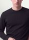 Black pure cotton long-sleeve crew-neck T-shirt, regular fit_2