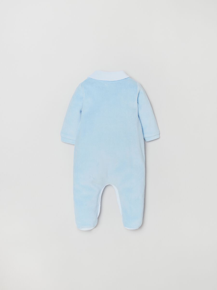 Velour onesie with feet and embroidery_1