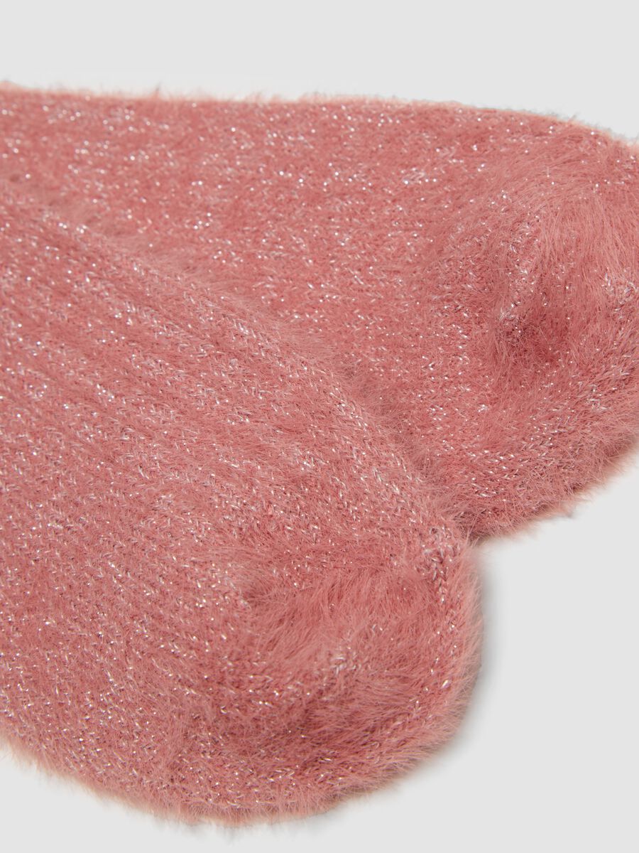 Bipack di calzini rosa chiaro e malva in tessuto elasticizzato_2