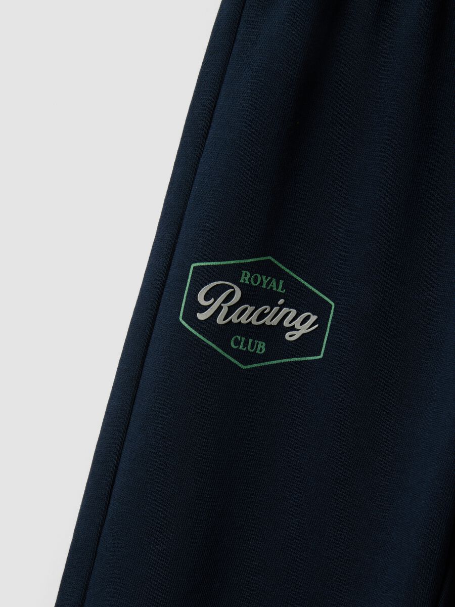 Children's regular fit blue pure cotton trousers_2