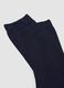 Blaue gerippte Socken aus Stretch-Viskose_2