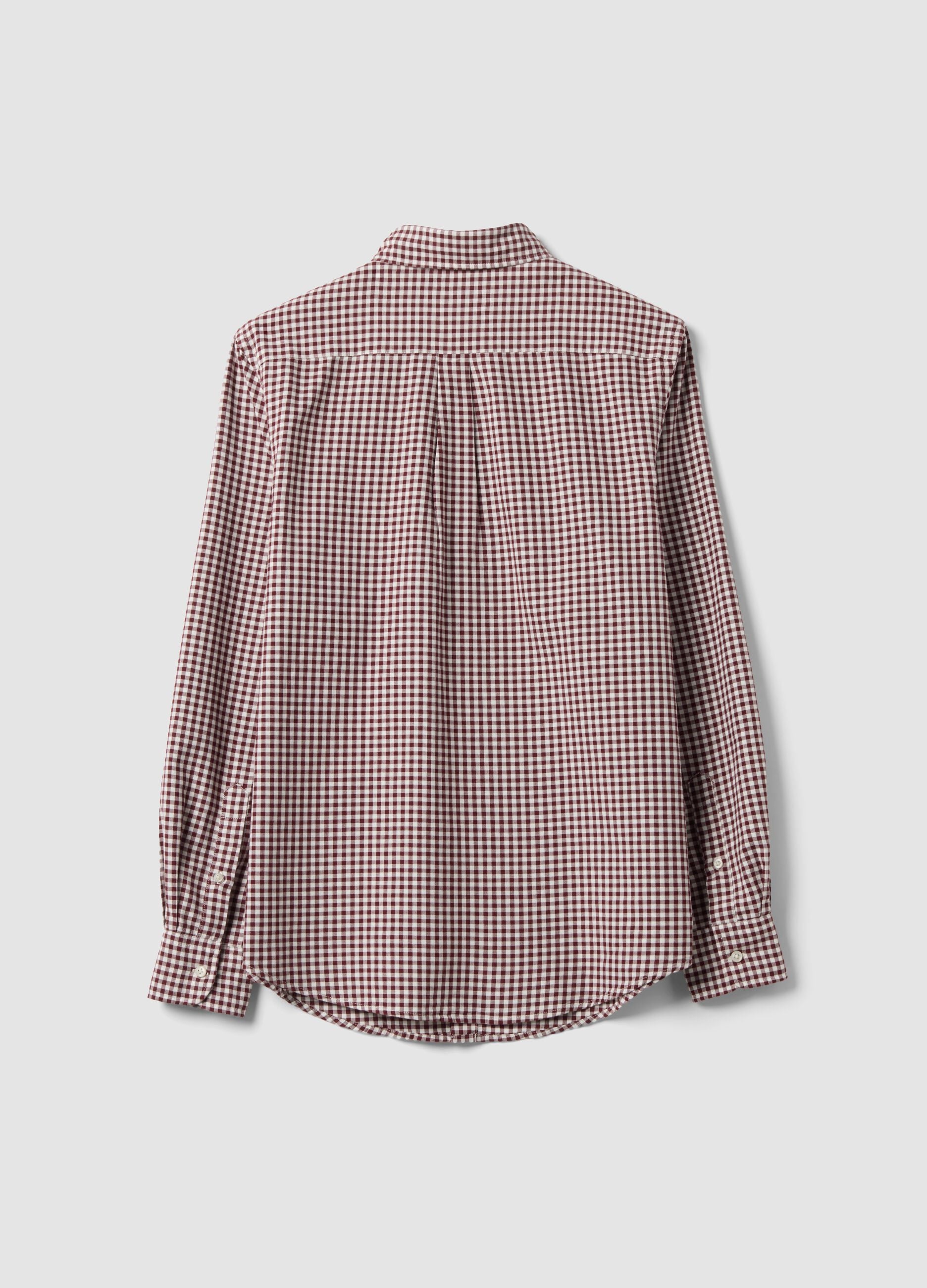Camisa Oxford multicolor de cuadros en algod&oacute;n puro, corte regular