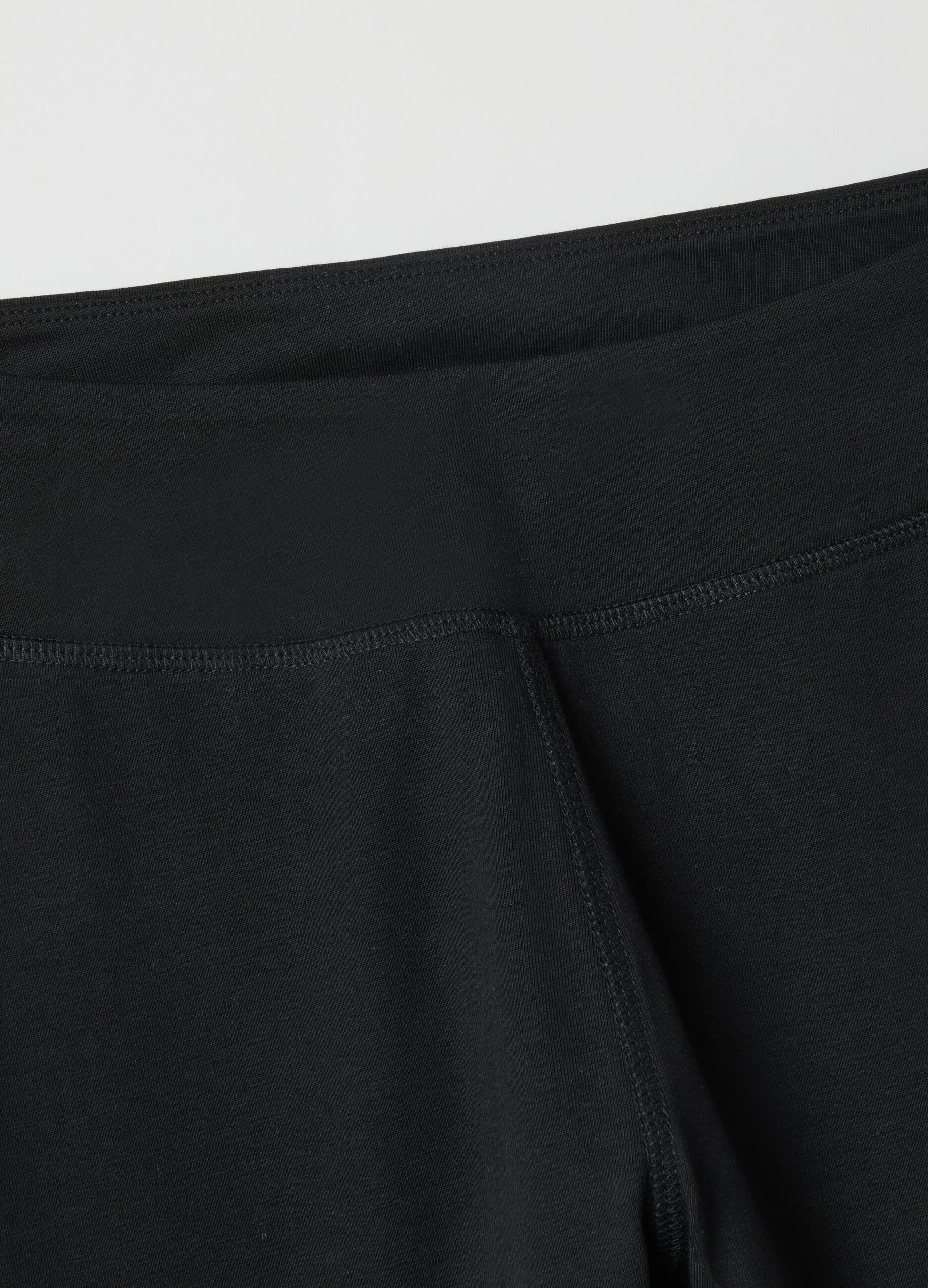 Schwarze Slim-Fit Leggings aus elastischer Baumwolle