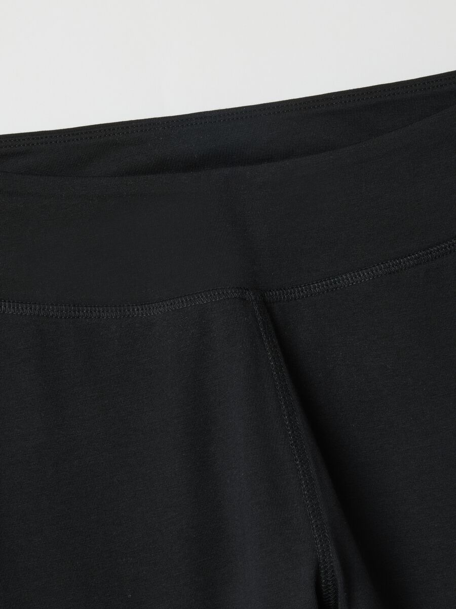 Slim fit black stretch cotton leggings_6