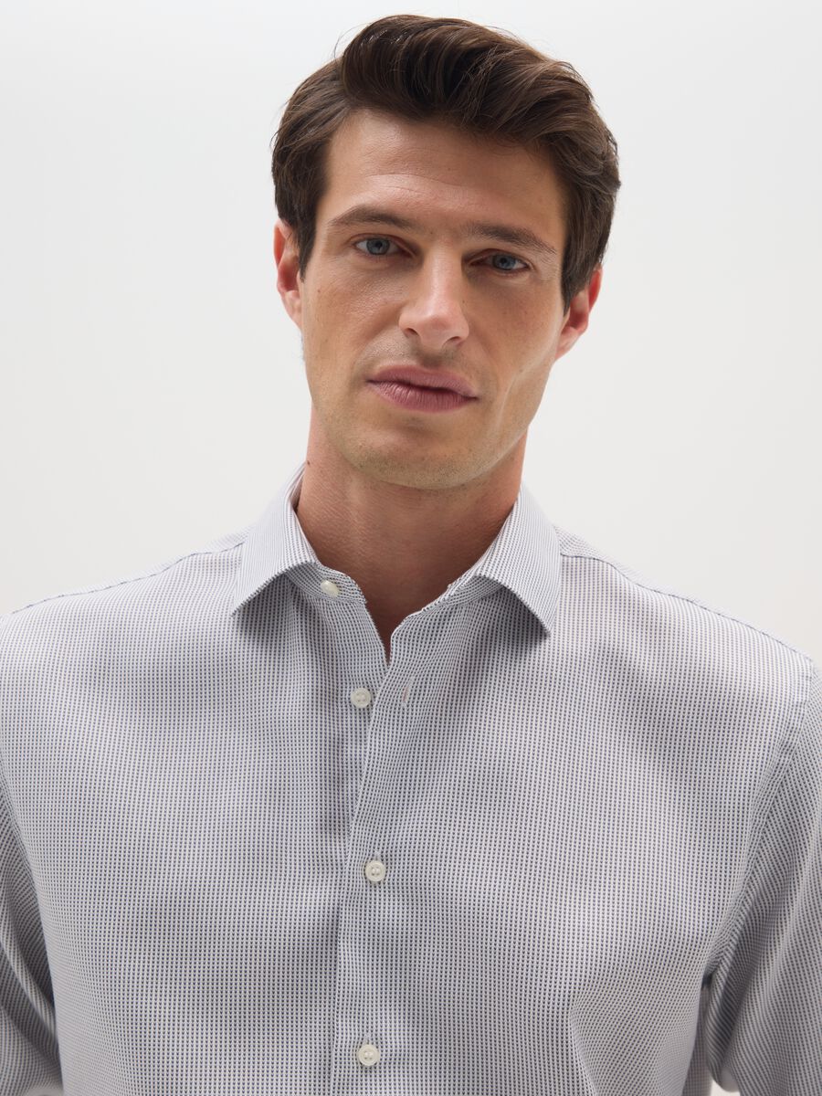 Regular fit light blue pure cotton shirt_2