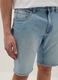 Schmal geschnittene hellblaue Stretch-Denim Baumwollmischung Shorts_3