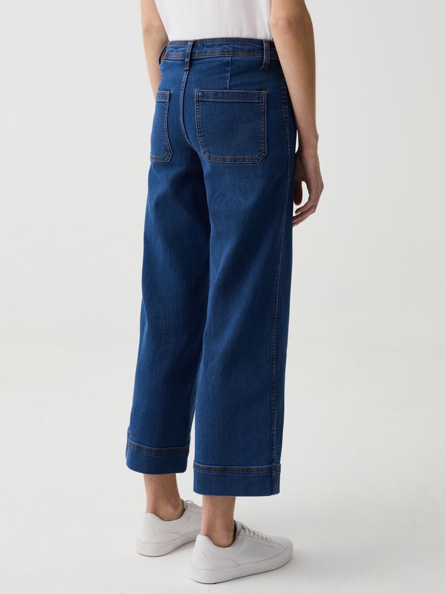 Wide-leg cropped culotte jeans_2