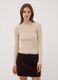 Beiger Rippstrick-Pullover aus Viskosemix mit Stehkragen_2