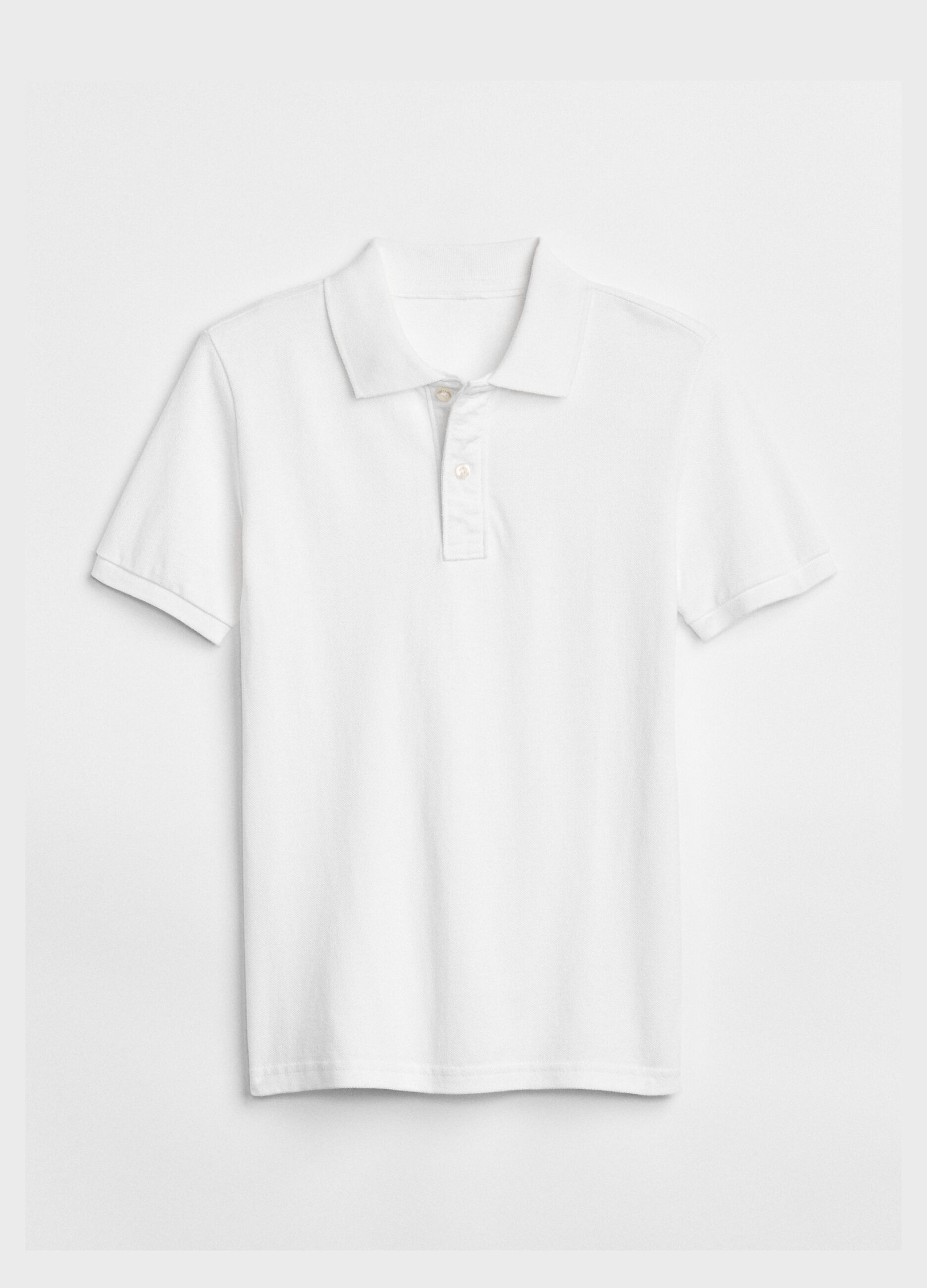 Solid colour polo shirt in cotton pique