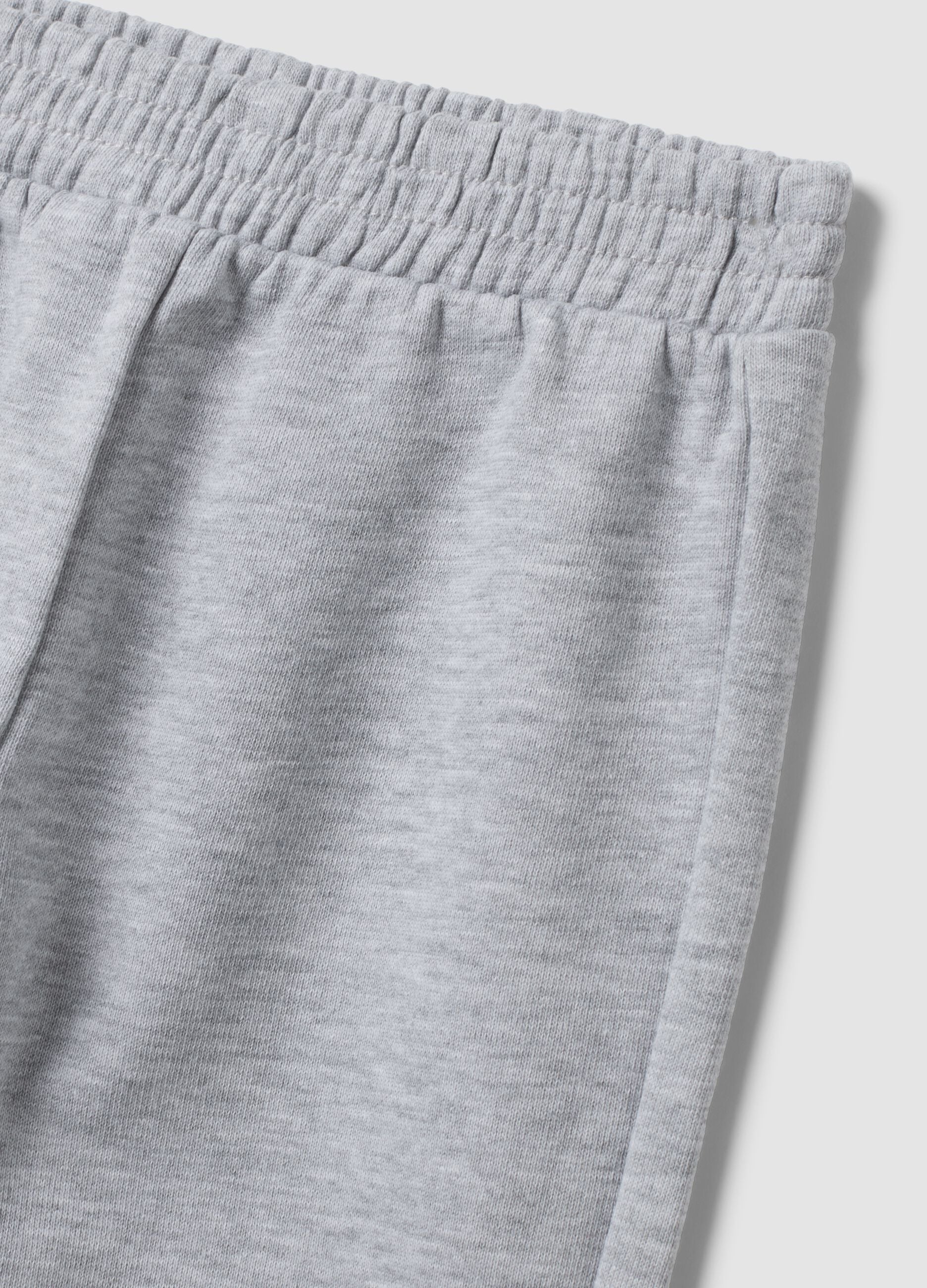 Pantaloni jogger grigi in puro cotone per bimba