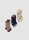 Tripack di calze blu lunghe in cotone organico elasticizzato_0