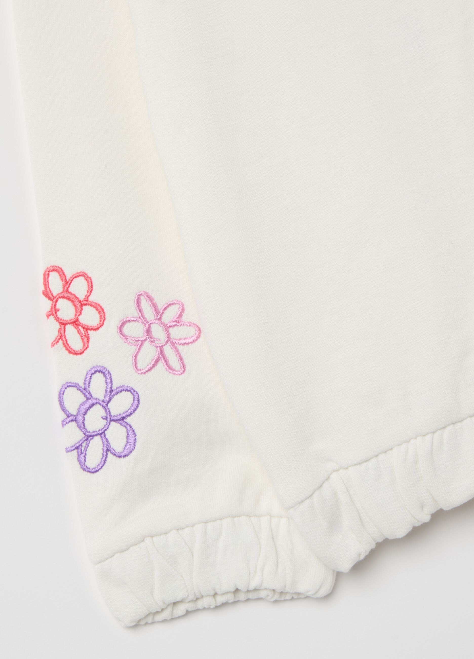 Full-zip sweatshirt with hood and "Girl Power" print