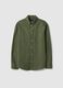 Green pure cotton regular fit shirt_0