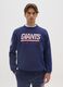 Blue cotton blend sweatshirt with Giants print_0