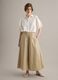 Camisa blanca de lino puro de corte regular_1