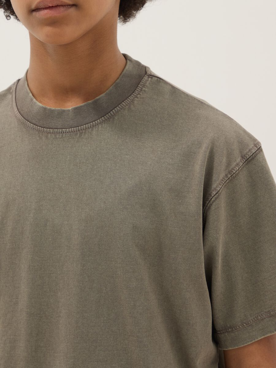 Oversize-Passform T-Shirt aus reiner Baumwolle f&uuml;r M&auml;dchen in Gr&uuml;n_2